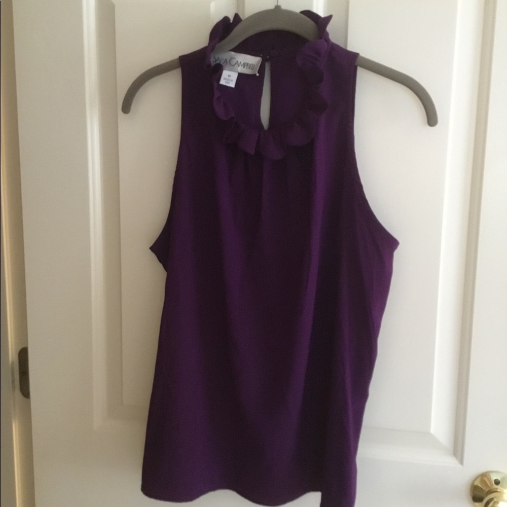 Sara Campbell purple silk blouse